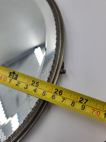 Rare 1800's Victorian Bronze Frame Dancing Couple Triple Hanging Shaving Vanity.