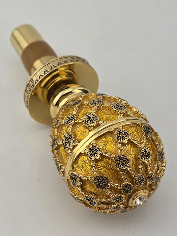 Rare Original Gorgeous Faberge Egg Gold Coronation Bottle Stop W Original Box.