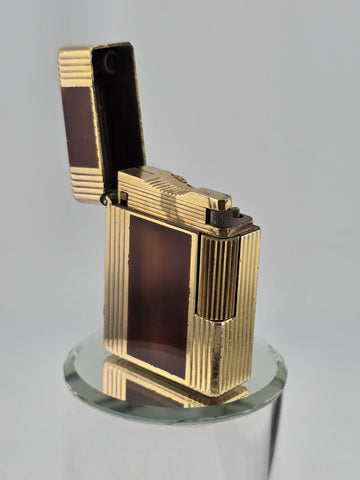 Vintage S.T. Dupont Line 1 Tortoise Shell Laque De Chine Gold palted Lighter