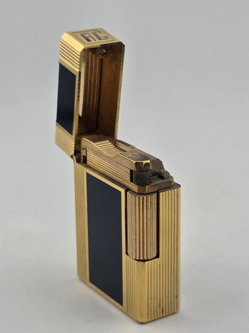 Vintage Authentic St Dupont Laque De Chine France Gold Plated Ligne 1 Lighter.