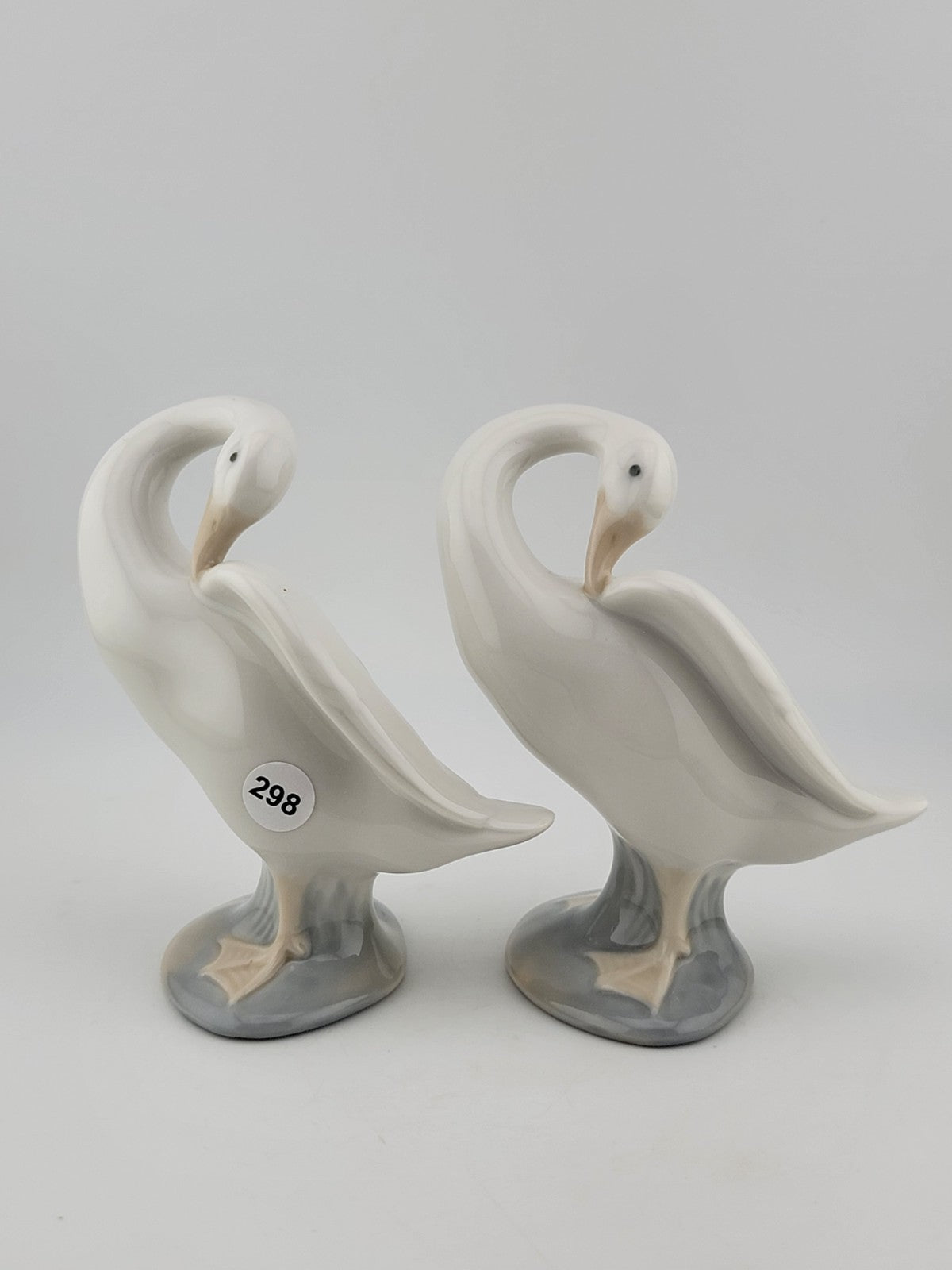 Set Of 2 Lladro Figurine “LITTLE DUCK” Duck/Goose Standing Preening 4553 Retired