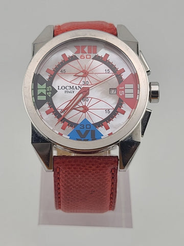 LOCMAN Cavallo Pazzo Chronograph Mother-of-Pearl Quartz Watch REF 161 Mens 40x47