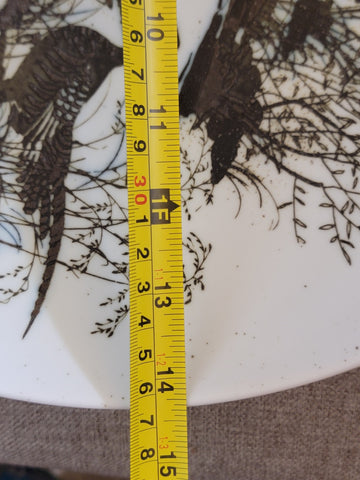 Royal Copenhagen Faience, Huge Charger Plate, Pheasant ,Design by Nils Thorson