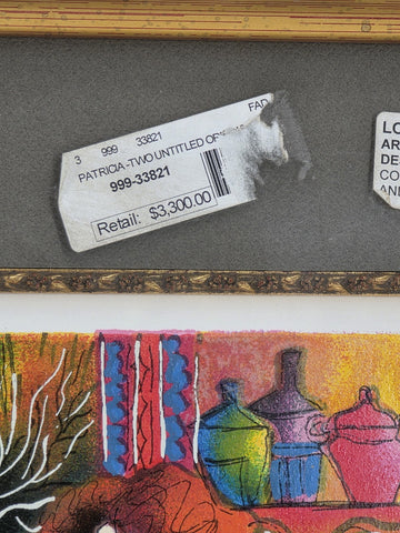 Pair Patricia Govezensky Signed Serigraph 65/375 Colorful Women Art Framed W COA