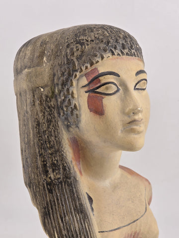 Rare Vintage Handmade Bust Of Princess Meritaten Of The Anciant Egyptian Dynasty