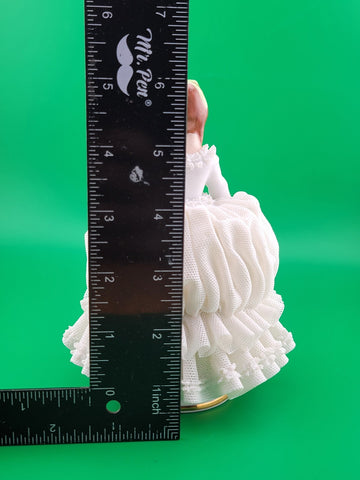 Antique German Dresden Handcrafted Porcelain Lady Figurines by Reine Handarbeit.