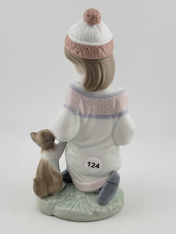Hand Signed Lladro Friday's Child - Girl with 3 Cats - "Nina Viernes" #6020 1997