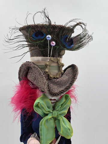 Rare Kurt S. Adler, Inc. HA0381 Kurt Adler 18" Hollywood Mad Hatter Nutcracker.