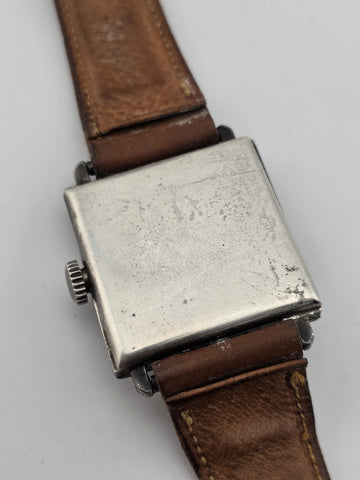 Antique 1930 Waltham 24 Jewel Sterling Silver Fahys Art Deco Wristwatch. Read.