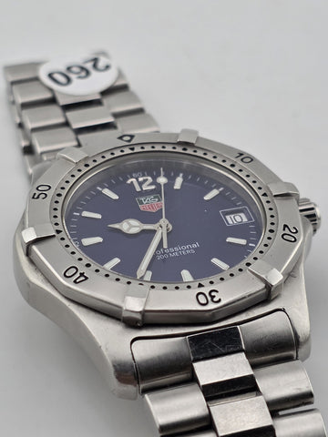 Vintage TAG Heuer 2000 Blue Men's Watch - WK11130-MV6062. 200 Meters. Works.