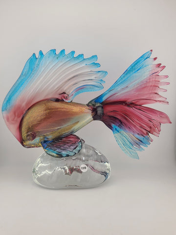 Rare Marco Guiman Venetian Aventurine Italian Art Glass Fish MINT Signed 480/500