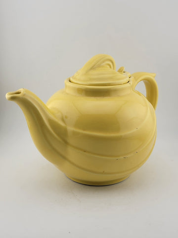 Antique  1930's Collectible HALL Canary Yellow  Art Deco Shape Teapot. VG Cond.