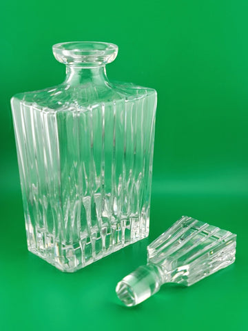 ANTIQUE HEAVY GERMAN MIKASA CRYSTAL LIQUOR EMPTY DECANTER WHISKEY SPIRITS