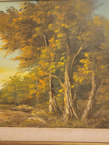 Antique One Of Kind Hand Painted Oil On Canvas Painting Signed W. Cook. Read.