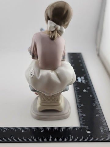 LLADRO PORCELAIN FIGURINE #7620 "BEST FRIEND" Girl with Teddy Bear VINTAGE SPAIN