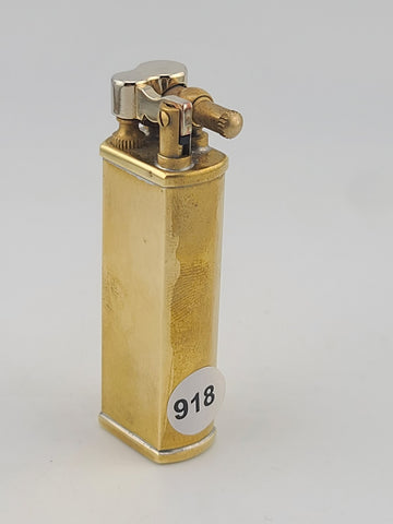 Rare Vintage Saint Laurent Gold Tone Brass Gas Lighter by Subota Pearl Japan