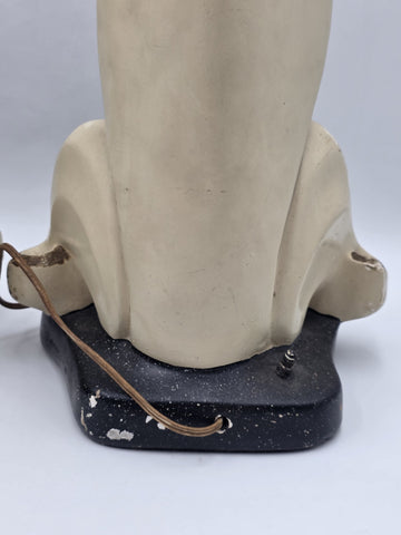 Vintage Atomic MCM Ceramic Table Lamps Pair 24" Starburst TV Accent Light Set