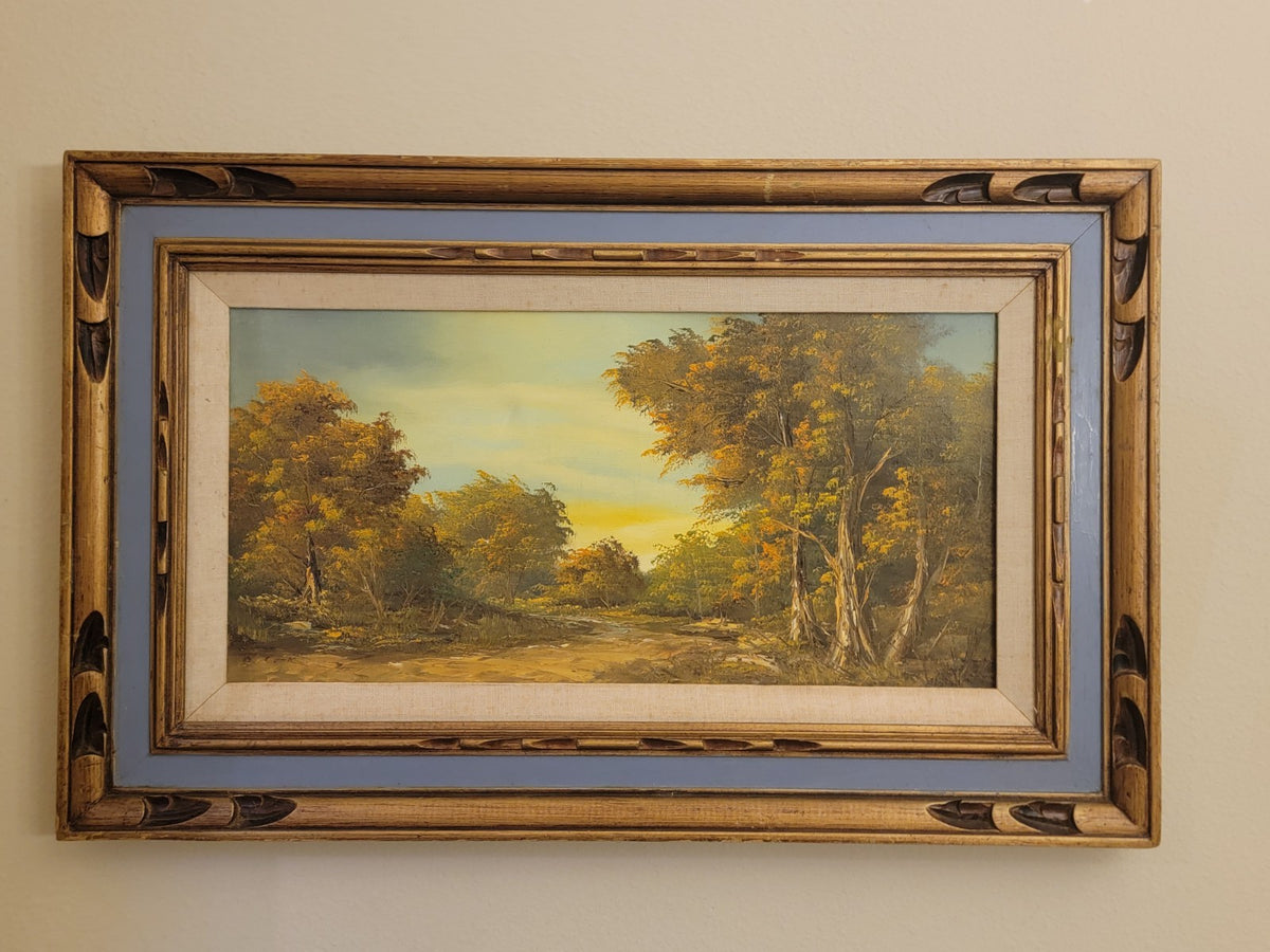 Antique One Of Kind Hand Painted Oil On Canvas Painting Signed W. Cook. Read.