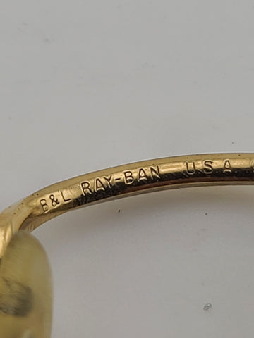 Rare 1980s 52/21mm VINTAGE B&L RAY BAN USA ROUND AVIATOR SUNGLASSES