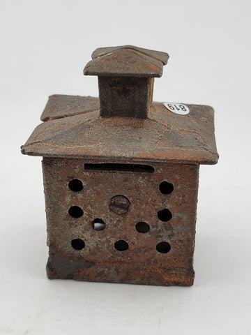 Antique ca. 1870 J.E. Stevens  Cast Iron Cupola  still bank , Good Condition