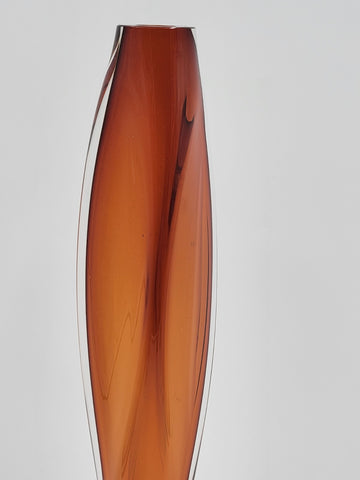 Tom Anderson Glasshouse Studio Seattle Art Glass Pedestal Bud Vase Signed. 14 In