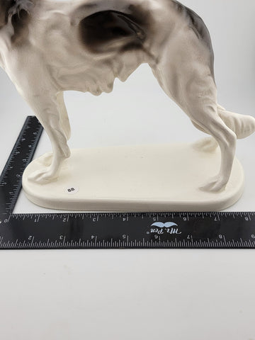 Rare Antique Original German porcelain Borzoi dog figurine 1928. by R. Steiner