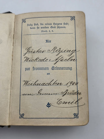 Rare 1900 German Evangelical Hymn Book Gesangbuch Rheinland Westfalen Leather