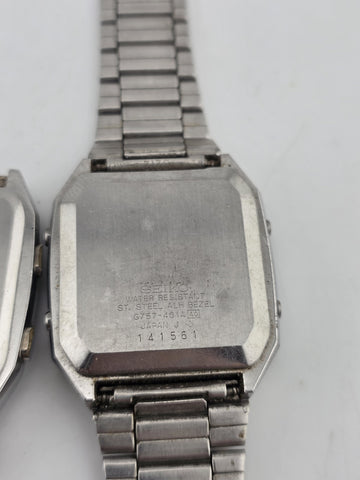 Vtg Seiko Lot Of 5 Collector World Timer Titanium Alarm Chronograph Watches Read