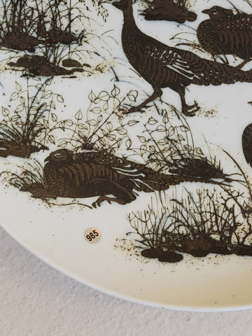Royal Copenhagen Faience, Huge Charger Plate, Pheasant ,Design by Nils Thorson