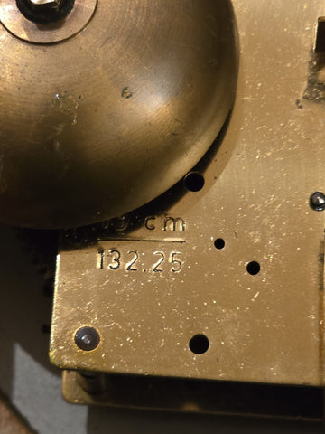 Antique Swedish Rococo Gold Gilt Wall Clock FHS Hermle Movement 1920s. Working.