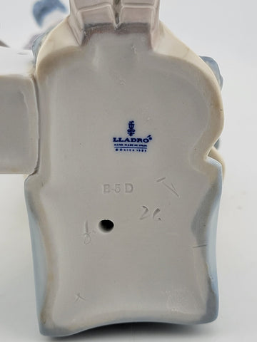 LLADRO Clown w/ Puppy Dog Pierrot Concertina Retired Jose Puche #5279 Vintage