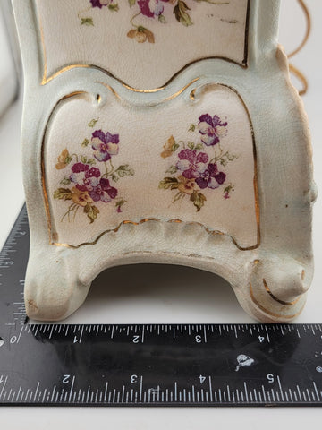 Rare Antique Rudolstadt Germany Porcelain United Electric Clock. Working Cond.