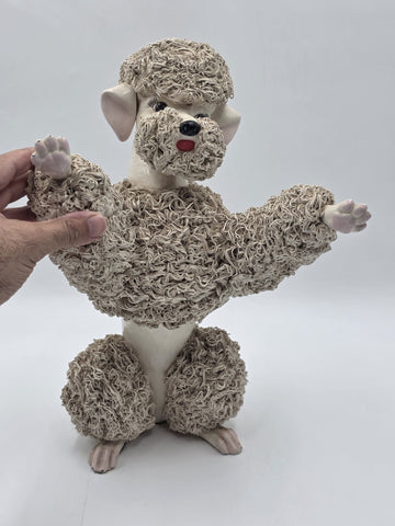 Rare Vintage Mid Century Italian Spaghetti Poodle Ceramic Sculpture 16" Large