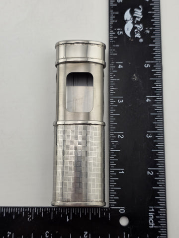 Rare Vintage S.T. Dupont Paris Pocket Cigar Ashtray Guilloche Silver Plate w Box