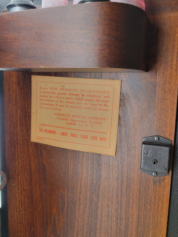 Large Vintage/Antique Spencer Buffalo USA Microscope W/Case & Multiple Parts