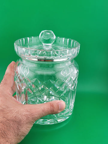 Vintage Waterford Crystal Lismore Lidded Biscuit Barrel Jar Canister Ireland