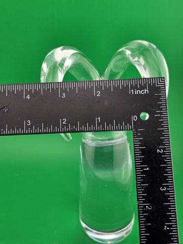 Vintage Mid Century Art Glass Mountain Goat Ram Head Horns Paperweight Figurine