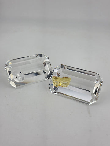Set Of 2 Vintage Swarovski Figurine Shield Columbine. Excellent Condition.
