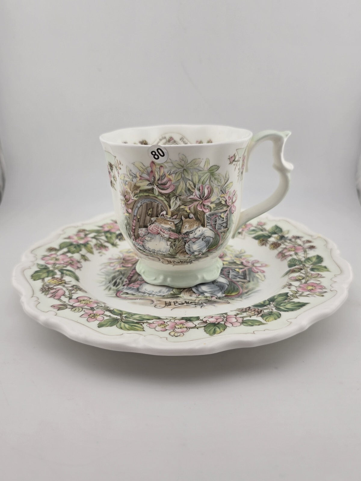 Vintage Brambly Hedge Royal Doulton “summer" Tea Cup & Plate. Cracked Cup.