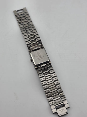 Vintage Rado Diastar Diamond Ladies Quartz Analog Watch Square Black Japan Works
