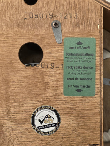Schneider Black Forest Cuckoo Clock Regula 25-C 1 Day Carved Bird Germany. Read.