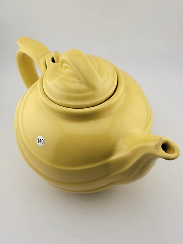 Antique  1930's Collectible HALL Canary Yellow  Art Deco Shape Teapot. VG Cond.