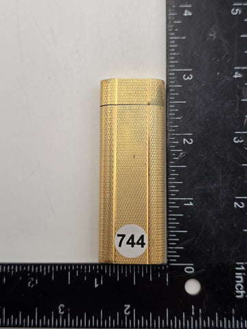 Vintage Cartier Paris Gold Tone Guilloche Flip Top Lighter Swiss Made 18072E