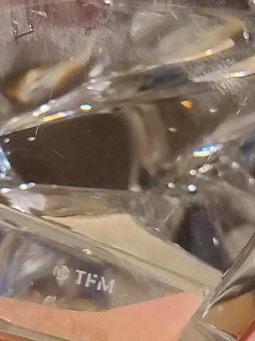 VTG Franklin Mint Bengal Tiger on a Crystal Glass Rock Sculpture 9.5" Mint Cond.