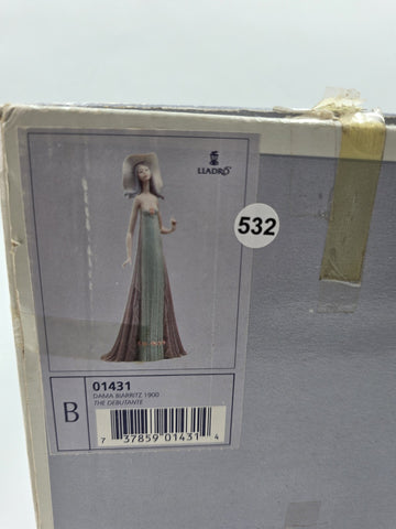 Vtg 1983 Lladro The Debutante #1431 Lady in Hat Figurine Retired W Original  Box