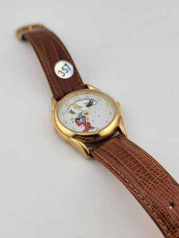Disney Fantasia Watch Sorcerers Apprentice VTG Rare 1995 55th Anniversary. Works