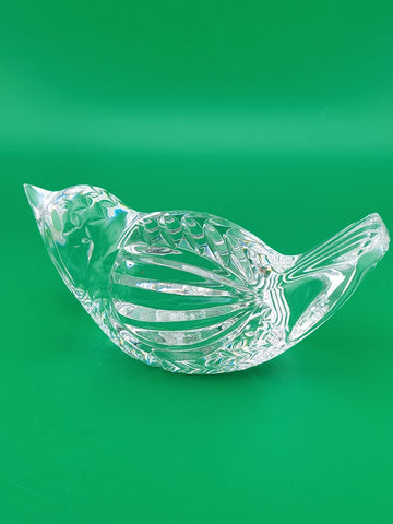 Vintage Waterford Crystal Bird Wren Sparrow Figurine Paperweight Made in Ireland