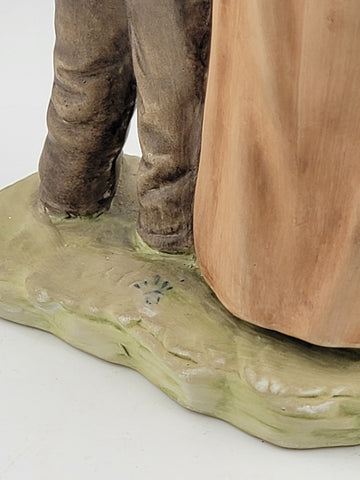 Vintage 1960s Italy  Giuseppe Capodimonte, The Promenada, Hand Painted Porcelain