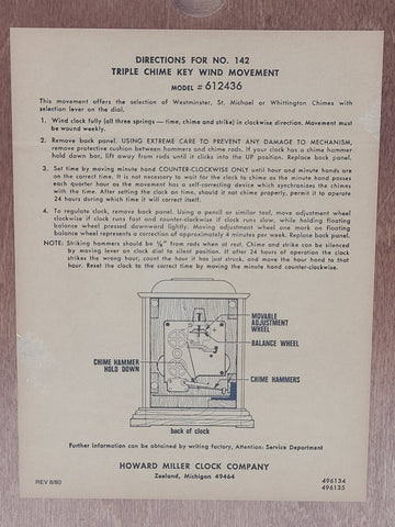 Howard Miller Thomas Tompion Mantel Clock 612436 Windsor Cherry. Works Great.