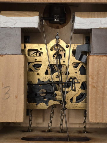 Schneider Black Forest Cuckoo Clock Regula 25-C 1 Day Carved Bird Germany. Read.